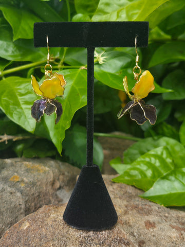 Bloom Earrings Yellow & Purple