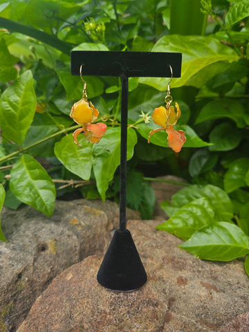 Bloom Earrings Yellow & Red