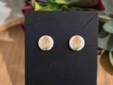 Iris Cameos Earrings "Yellow" MINI size