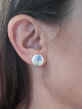 Iris Cameos Earrings "Yellow" MINI size